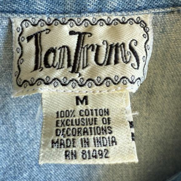 Tantrums Vintage Embellished Denim Jacket Women’s Medium – Sequin & Beaded - Picture 6 of 9